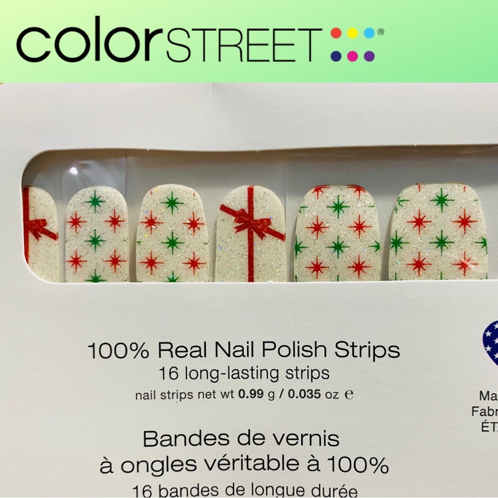 Color Street Festive Red and Green Nail Strips